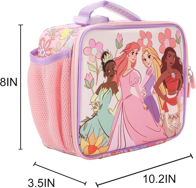 Bio World Disney Princess Characters On Floral Print 8" Lunch Kit - Image 2